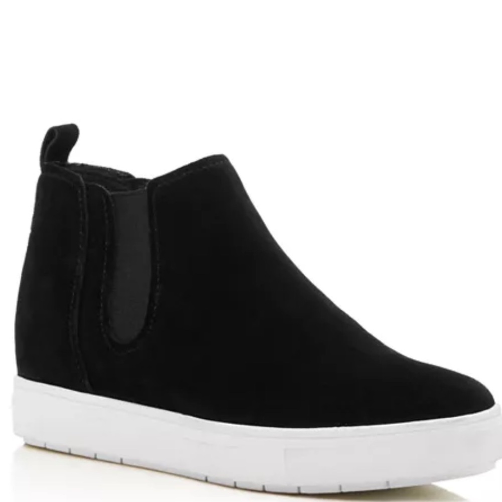 Bloomingdale's AQUA Women's Black Slip-On Suede Stacked Sneaker